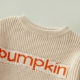 thumbnail image 3 of Toddler Baby Boy Girl Halloween Outfit Knit Chunky Pumpkin Sweaters Crew Neck Pullover Sweatshirt Tops Fall Winter Clothes, 3 of 8