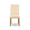 thumbnail image 4 of Pemberly Row 42"H Traditional Wood/Fabric Dining Chair in Oak/Beige (Set of 2), 4 of 6