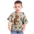 thumbnail image 2 of Uxgjfwu Toddler T Shirts Toddler Kids Boys Girls Fashion Cute Round Neck Print Short Sleeve Top 12-14 Years, 2 of 4