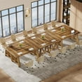 thumbnail image 4 of Tribesigns 63-Inch Rectangle Brown Wood Conference Table Conference Room Table Computer Desk with Sturdy Legs for 4-6 People (1), 4 of 5
