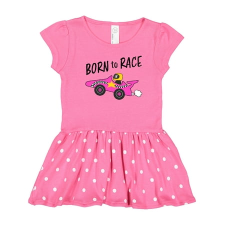 

Inktastic Born to Race- Pink Race Car Gift Toddler Girl Dress