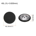 thumbnail image 2 of Uxcell 10pcs 40L Fabric Cloth Covered Button 25mm Metal Shank Round Sewing Buttons for Suits Dress Blouses, Black, 2 of 5