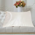 thumbnail image 5 of Soft Silk Blend Pillowcase Cover with Hidden Zipper Breathable Pillow Case for Hair and Skin, 20x30inch / 51x76cm Travel Sleeper Pillows Cases Set Of 2, 5 of 8