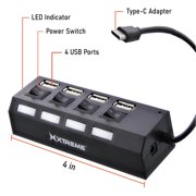 4 Port USB Type-C Hub 2.0 with Power Switches