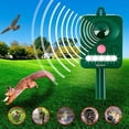 thumbnail image 4 of Repelente de animales solar Dispositivos disuasorios de animales al aire libre con picos que repelen perros, gatos, ardillas, mapaches, ratas Repelente ultrasónico de animales, 4 of 5
