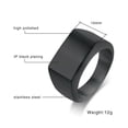 thumbnail image 2 of 10MM Gold/Silver/Black Smooth Band Men's 316L Stainless Steel Party Ring Sz 8-12, 2 of 8