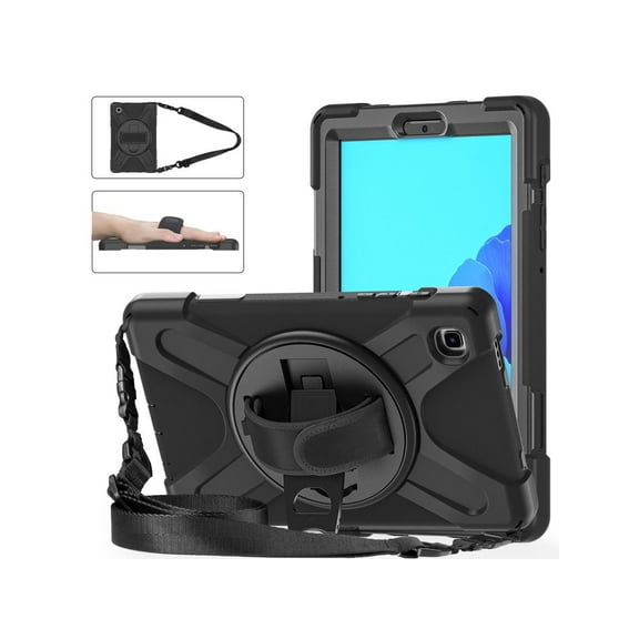 Galaxy Tab A7 Lite 8.7 inch Case Model SM-T220 T225 T227 Shockproof Cover with Adjustable Hand Strap, Carrying Shoulder Strap, Kickstand