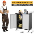 thumbnail image 2 of Telyswee Garage Storage Cabinet with Wheels - Locking Steel Rolling Tools Chest with Handle, Metal Storage Cabinet with Shelf, Grey, 2 of 9