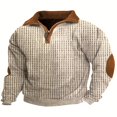 thumbnail image 1 of Pull Sherpa Quarter Zip à Manches Longues pour Homme Sweat-Shirt à Col Montant, 1 of 2
