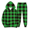 thumbnail image 3 of Hearthz Mens Sweatsuits 2 Piece Set Plaid Fleece Sweatshirt and Joggers Set Winter Mens Sweatsuit, 3 of 6