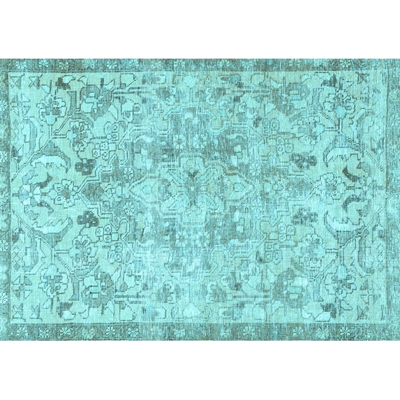 Ahgly Company Indoor Rectangle Persian Light Blue Traditional Area Rugs, 2' x 5'