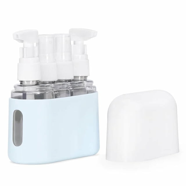 Kieccall Travel-sized Travel-sized Transparent Plastic Spray Bottle For Shampoo And Conditioner Portable Set Mini Shampoo Dispenser Portable Travel Bottle Set