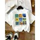 thumbnail image 1 of 1pc Women's Casual Short Sleeve T-Shirt - Van Gogh Art Print Featuring Sunflowers & Starry Night, White Tee with Vibrant Colors, Machine Washable, Birthday Gift for Women & Teens, 1 of 6