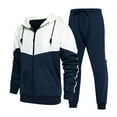 thumbnail image 4 of Stamzod Men's Hooded Athletic Tracksuit Long Sleeve Full-Zip Jacket And Jogging Sweatpants Sportsuits 2 Piece Fasion Patchwork Sweatsuit for Me on Sale, 4 of 5