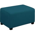 thumbnail image 1 of Ottoman Cover Rectangle, Stretch Ottoman Cover Folding Storage Covers Ottoman Slipcovers for Rectangle and Square Ottoman Machine Washable (Dark Blue Medium), 1 of 7