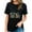 Black, variant on Oh Hey Third, Cute 3Rd Grade Team Trendy Women's Short Sleeve Top with Unique Graphic