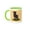 Green/White, variant on 3drose, Image of Chocolate Lab Dog on Yellow Dots, 11oz Mug