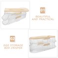 thumbnail image 2 of Caja de almacenamiento de huevos Dispensador Soporte Refrigerador para Bandeja Cajón para Verduras de Una Fila The Pet, 2 of 6