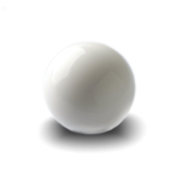 Furulu Acrylic White Round Ball Shift Knob Manual Gear Shifter Head with 3 Adapters