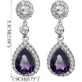 thumbnail image 2 of Gorge S Austrian Crystal Rhinestone Wedding Bridal Tear Op Op Dangle Earrings[Z1314], 2 of 2