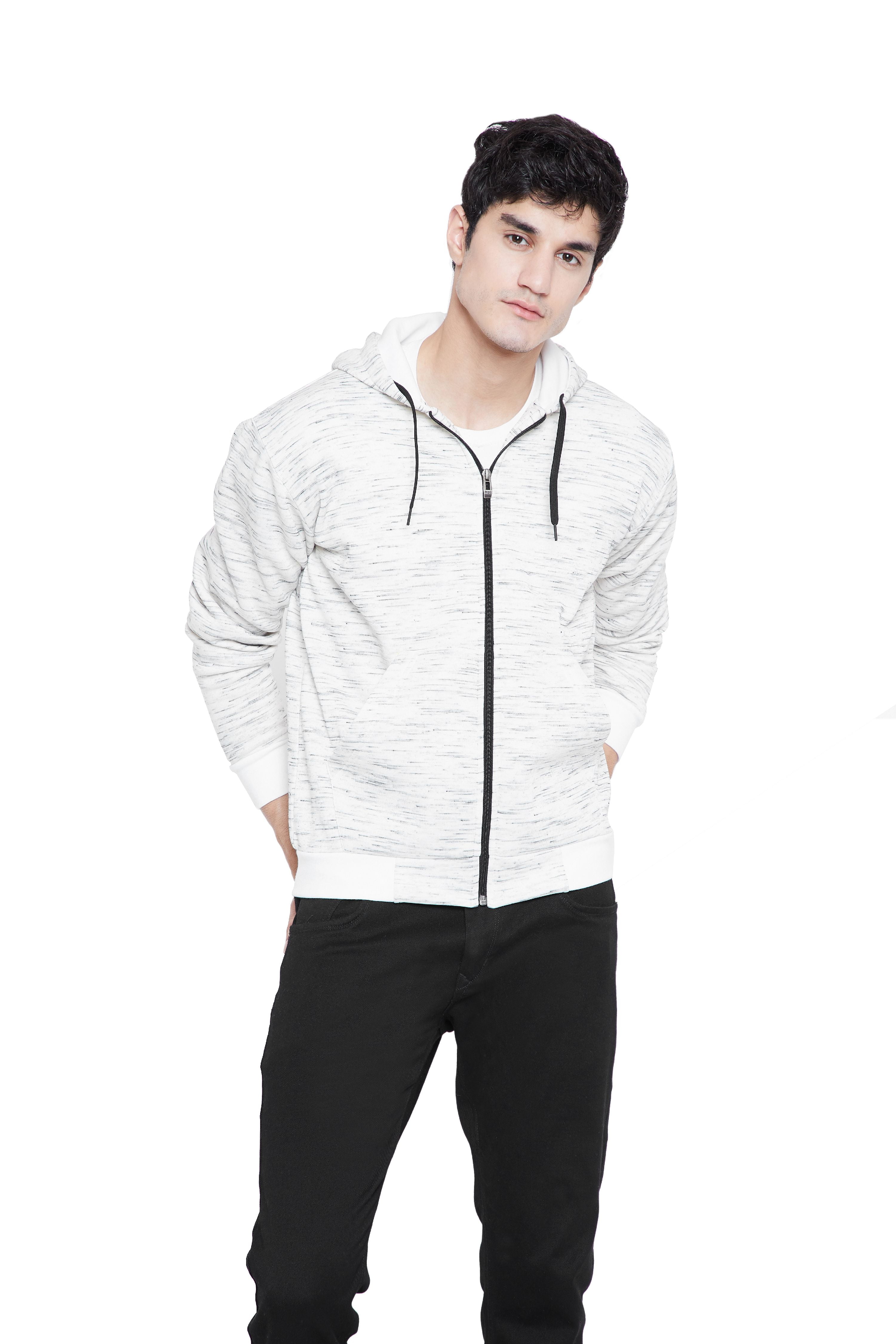 knitted zip hoodie mens