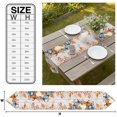 thumbnail image 3 of Orange Blue Fall Table Runner Linen Burlap Table Runner 70 Inches Long Vintage Pumpkins Thanksgiving Autumn Leaves Dresser Scarves for Kitchen Island Coffee Dining Room Party Holiday Decor 13"x70", 3 of 8