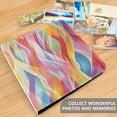 thumbnail image 5 of Leather Cover Photo Album 80 Pockets 4x6 Photos Bookshelf Picture Album Colorful and Elegant Line, 5 of 9