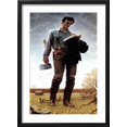 thumbnail image 2 of Art.com Lincoln the Railsplitter (or Young Woodcutter) Giclee Print by Norman Rockwell, Black Frame Wall Art, 17" x 23", 2 of 5