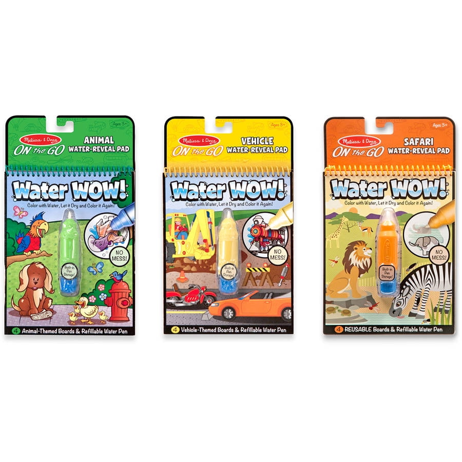 Melissa /& Doug On The Go Space Water Wow Reusable Mess-Free Water-Reveal Activity Pad
