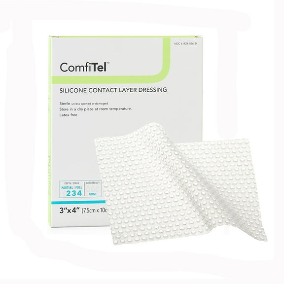 ComfiTel Sterile Wound Contact Layer Dressing Rectangle 3 x 4" 56340 10 per Box