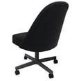 thumbnail image 2 of M-235 Swivel Metal Dining Caster Chair - Black Vinyl - Gray Base, 2 of 2