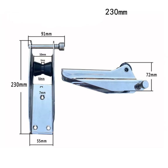 Heavy Duty Stainless Steel Bow Anchor Roller Marine Hardware Yacht Boat Docking Bracket Windlass,200Mm 230Mm 250Mm Silver(230mm)