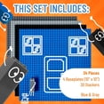 thumbnail image 3 of Strictly Briks Classic Baseplates 10" x 10" Brik Tower 100% Compatible with All Major Brands | Building Bricks for Towers and More | 4 Black, Blue, & Gray Stackable Base Plates & 30 Stackers, 3 of 5