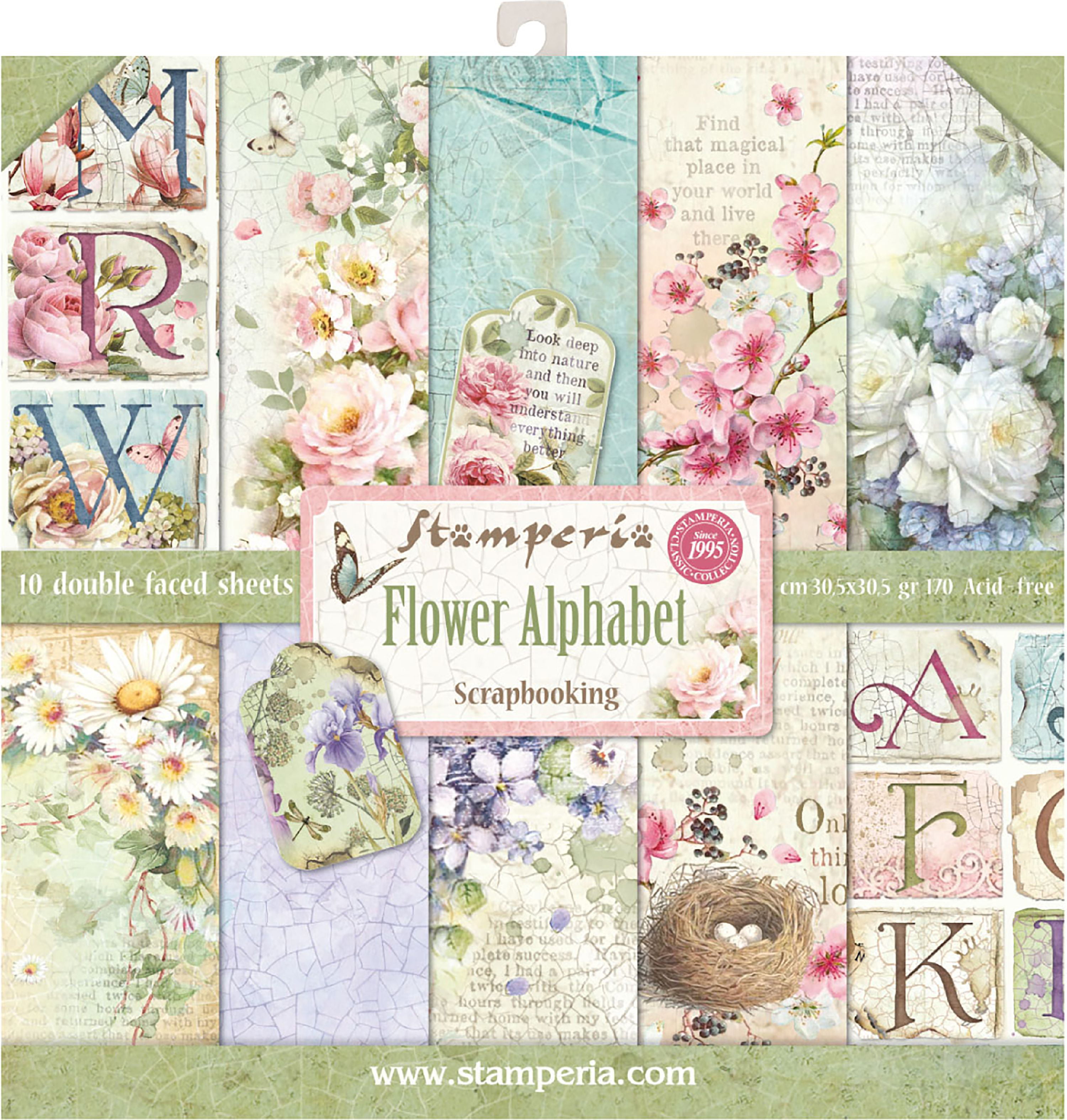 Stamperia DBL-Sided Paper Pad 12"X12" 10PK-House Of Roses 10 Designs/1 Ea-SBBL6 