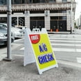 thumbnail image 5 of A-frame Sidewalk Free Ac Check 24" x 36" Double Sided A-Frame Sidewalk Sign, Includes 2 Plastic Inserts | Foldable Portable White Signicade Sandwich Board Signs, 5 of 5