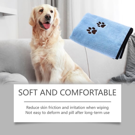 Super Absorbent Dog Drying Towel, 1 Pack, Quick Dry Microfiber Bath Mat, Thick Grooming Washcloth for Muddy Paws, Essential Pet Cleaning Supplies for Cats and Dogs, 40 x 20 Inch