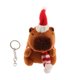 thumbnail image 1 of Llavero de peluche de carpincho, mochila de animales de peluche de carpincho, colgante de muñeca portátil bufanda blanca redonda, 1 of 9