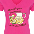 thumbnail image 4 of Inktastic When Life Gives You Lemons, Make Lemonade Women's V-Neck T-Shirt, 4 of 5