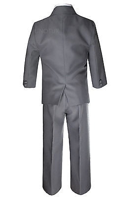 Baby Infant Toddler Kid Teen Khaki Formal Party Tuxedo 5pc Set Boy Suit sz S-20