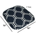 thumbnail image 5 of Mirage Hexagonal Print Memory Foam Chair Pads 4 Pack Navy/White, 5 of 5