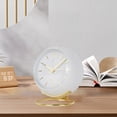 thumbnail image 3 of Reloj despertador de cuarzo moderno de 15 dB, silencioso, diseño sencillo, con luz nocturna y batería. blanco, 3 of 8