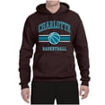 thumbnail image 2 of Wild Bobby City of Charlotte Basketball Fantasy Fan Sports Unisex Hoodie Sweatshirt, Brown, Large, 2 of 5