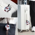 thumbnail image 6 of Santa Claus 2Pcs PU Leather Round Luggage Tags with Privacy Cover and Name ID Tag for Suitcase, Handbags, Backpacks, School Bags, 6 of 6
