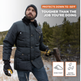 thumbnail image 4 of RefrigiWear Iron-Tuff Men’s Jackoat Insulated Work Jacket – -50°F Rated Cold Storage Freezer Coat with Wind-Tight Water-Repellent Shell, Navy - L, 4 of 6
