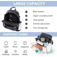 thumbnail image 3 of Sunyuer PU Leather Stylish Travel Backpack - Lightweight and Multi Pockets Sports Yoga Bag for Commuting, 3 of 7