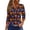 A002-Dark Purple, variant on Halloween Henley Tops for Women 3/4 Sleeve Pumpkin Ghost V Neck T Shirts Funny Graphic Tshirts Halloween Costumes