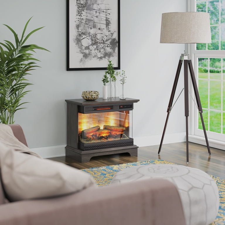 ChimneyFree PanoGlow 3D Infrared Quartz Electric Fireplace, Weathered Gray  - Walmart.com