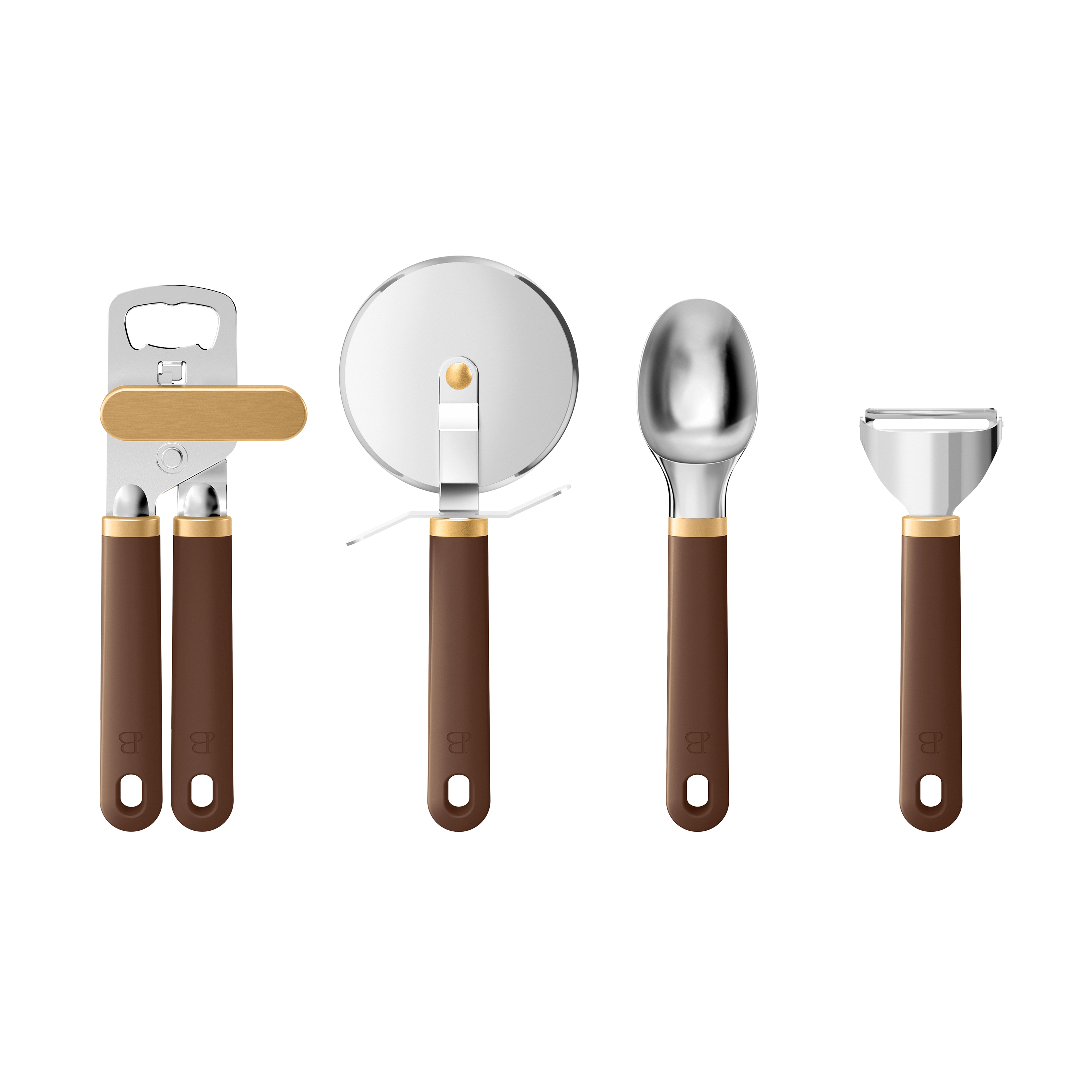 Beautiful 4-Piece Essentials Gadget Set by Drew Barrymore, Chocolate photo 1