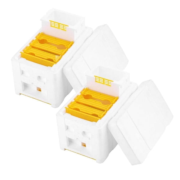 Beekeeping Tools, Queen Bee Rearing Beehive Beekeeping Pollination Box Beekeeper Supplies 2Pcs, Beekeeping Supplies