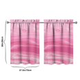 thumbnail image 4 of Abstract Oil Paiting Watercolor Kitchen Curtains - Vintage Tier Cafe Curtains for Bathroom Living RV Rod Pocket Window Drapes 36 Inch 2 Panels Set 28"x36" Window Treatment Tiers, 4 of 4